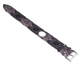 Pequignet Sorella Womens 24mm Silver Floral Fabric Watch Band Strap