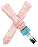 Aqua Master 14mm Pink Leather Silver Buckle Watch Band