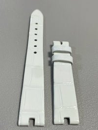 Century 12mm x 10mm White Alligator Watch Band Strap Small
