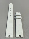 Century 12mm x 10mm White Alligator Watch Band Strap Small