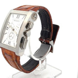 Gucci Stainless Steel Silver Dial Brown Leather Women's Watch 8600M