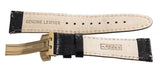 Joe Rodeo 22mm Black Leather Watch Band Strap With Gold Tone Buckle