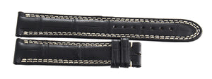 Montblanc Men's 19mm x 17mm Black Alligator Leather Watch Band Strap FRE