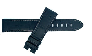 Montblanc Men's 22mm x 20mm Black Alligator Leather Watch Band Strap FSH LARGE