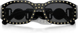 NEW Versace 0VE4361 Unisex Sunglasses Black Frame, Dark Grey Lenses, 53MM