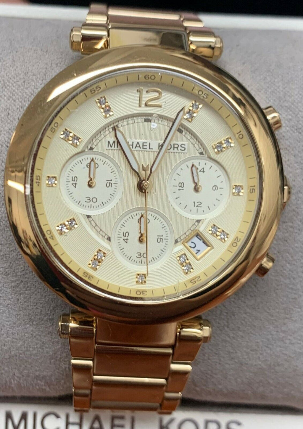 Michael Kors MK5276 Women Stainless Steel Analog Dial Champagne Dial Watch store OL357