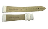 Pierre Balmain Women's 18mm x 14mm White Pearlescent Sitin Leather Watch Band