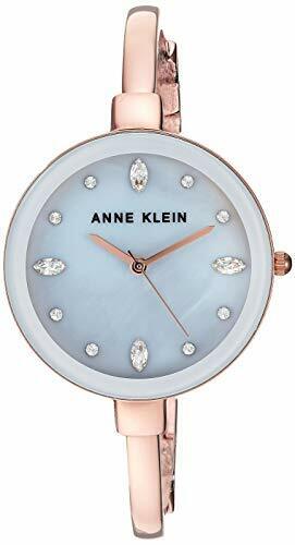 Anne Klein Women's AK/3352 Swarovski Crystal Accented Bangle Watch and Bracelet