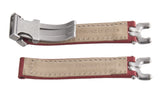 TAG Heuer 15mm Women's Red Leather Watch Band FC5002