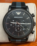 Emporio Armani Men's Dress Black Nylon Quartz Watch AR1948