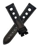 Chopard 21mm x 18mm Black Genuine Leather Men's Watch Band Strap 21/18