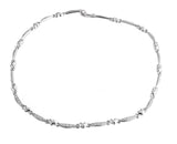 14k Heart & Kisses White Gold Diamond Necklace