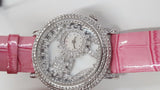 Davena WOW White MOP Dial Swarovski Crystal 43mm Case Women's Quartz Watch