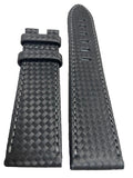 Montblanc Men's 22mm x 20mm Black Carbon Fiber Watch Band Strap