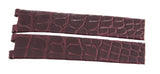 Gerald Genta Women's 18mm x 16mm Burgundy  Leather Watch Band Strap