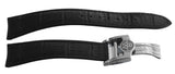 Raymond Weil Men's 20mm x 16mm Black Leather Band Silver Buckle Watch Band V3.15