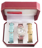 Peugeot Womens Pearl Dial Pink Genuine Leather Strap Watch 3140S 32mm