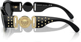 NEW Versace 0VE4361 Unisex Sunglasses Black Frame, Dark Grey Lenses, 53MM