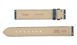 Cartier 14mm x 14mm Navy Blue Glossy Alligator Leather Watch Band KDA7AAMB