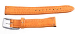 Authentic Locman Lorica 18mm Orange Leather Watch Band with Silver Buckle