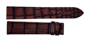Montblanc 19mm x 17mm Brown Alligator Leather Watch Band Strap