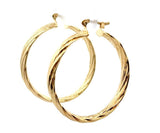 Gold tone Women's Round Hoops Earrings