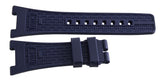 IWC 30mm x 20mm Navy Blue Rubber Men's Watch Band Strap