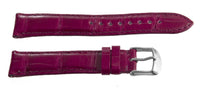 NEW Michele Womens 18mm x 16mm Magenta Alligator Leather Watch