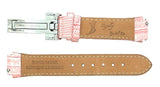 Aqua Master 14mm Pink Leather Silver Buckle Watch Band