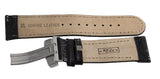 Joe Rodeo 24mm Black Leather Watch Band Strap With Silver Tone Buckle