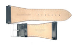 LOCMAN 35mm Black Leather Watch Band Strap Silver Buckle