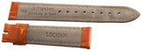 LOCMAN WOMENS 16MM ORANGE ALLIGATOR LEATHER WATCH BAND STRAP