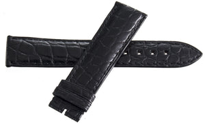 Montblanc Men's 20mm x 19mm Black Alligator Leather Watch Band Strap