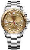 Victorinox 241658 Classic Champagne Dial Stainless Steel Chronograph Men's Watch