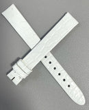 Montblanc Women's 12mm x 11mm White Alligator Leather Watch Band Strap