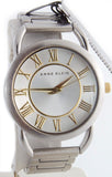 Anne Klein Women's Roman Numbers Silver Dial Quartz Watch AK/1605SVTT