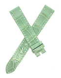 Chopard 15mm x 14mm Light Green Alligator Leather Watch Band Strap 105/70
