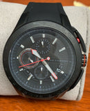Armani Exchange Chronograph Black Dial Black Silicone Rubber Mens Watch AX1401