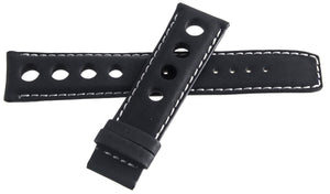 Tissot 20mm x 18mm Black Leather Watch Band Strap