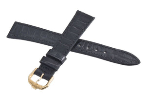 Raymond Weil 13mm x 12mm Black Calfskin Gold Buckle Watch Band 13R