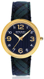 Sperry 103065 Top Spider Navy Blue Dial Blue/Green Leather Strap Women's Watch