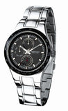 Kenneth Cole Men's Reaction Black Dial Silver-Tone Bracelet Watch KC3670