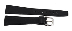 Girard Perregaux 20mm Black Leather Silver Buckle Watch Band Strap