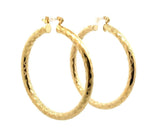 Gold tone Women's Round Hoops Earrings
