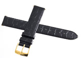 Tissot Black Leather 18mm Watch Band