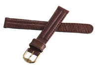 Revue Thommen 14mm Brown Leather Gold Buckle Watch Band Strap NOS