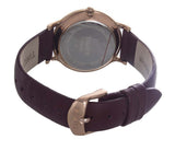 Timex Purple Dial Gold Case Leather Band Watch TW2R511