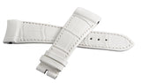 Gerald Genta Men's 26mm x 20mm White Alligator Leather Watch Band Strap