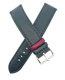 Ted Baker 20mm Grey Genuine  Leather Silver Buckle Band