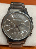 Emporio Armani AR2454 Classic Brown Dial Brown Stainless Chronograph Men's Watch
